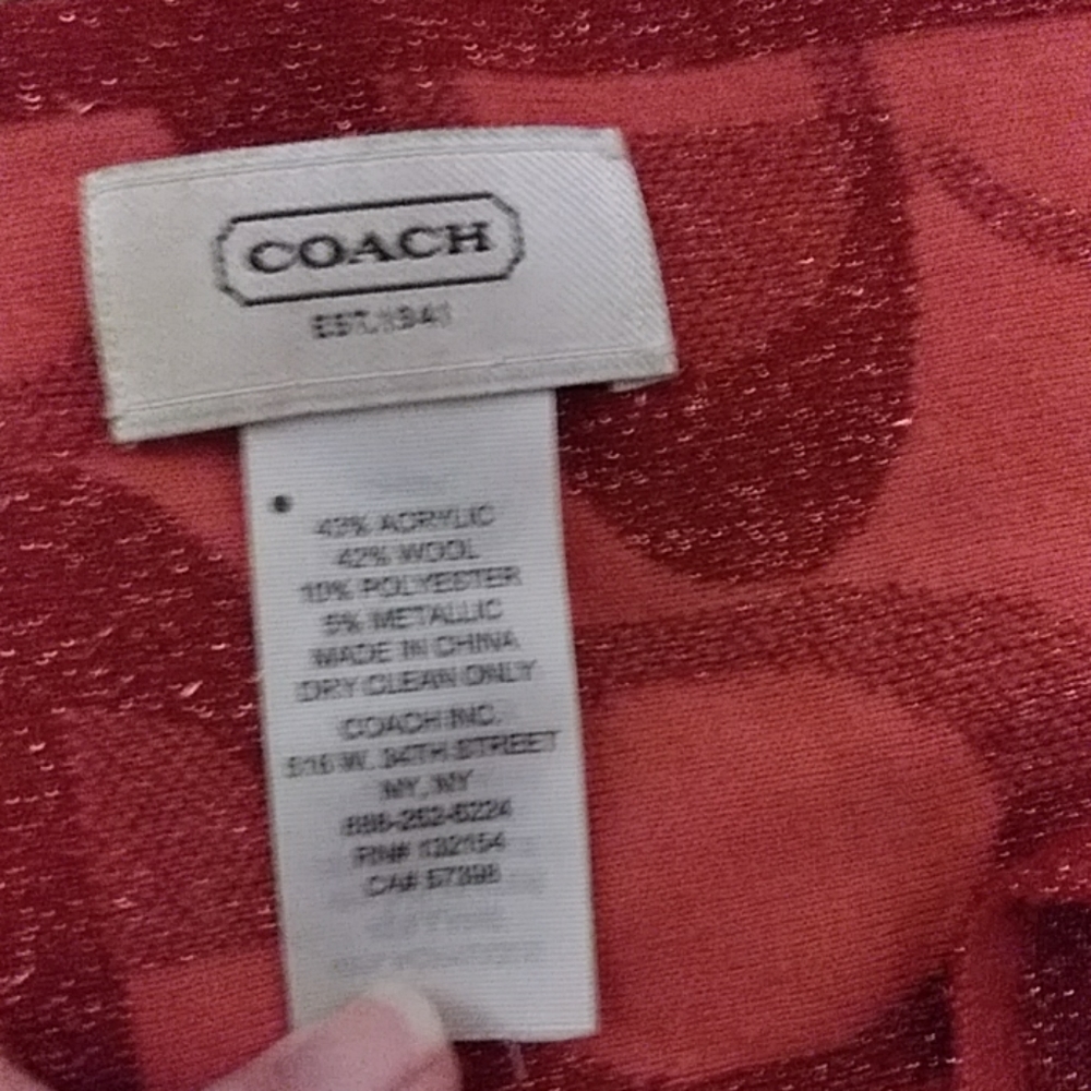  Coach Wool Blend Scarf
